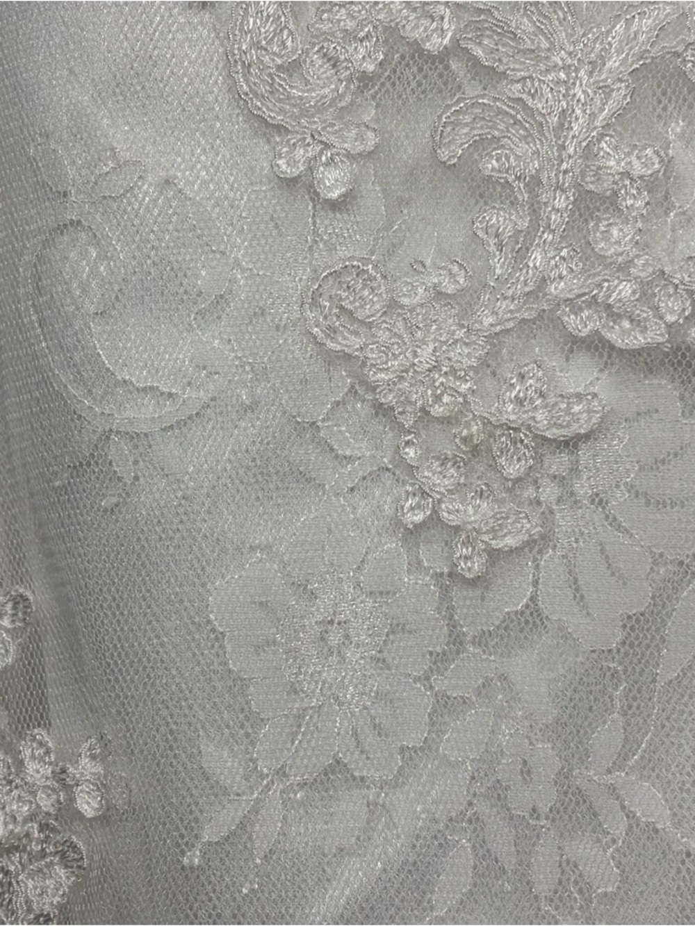 Alfred Angelo White Lace Backless Long Sleeve Bridal Wedding Gown 16 - Picture 10 of 15